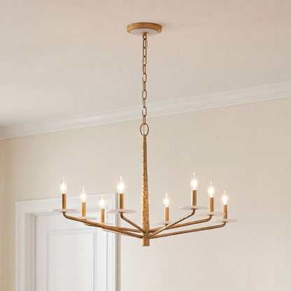 Savoy House Judi 8 Lt Chandelier, Distressed Gold
