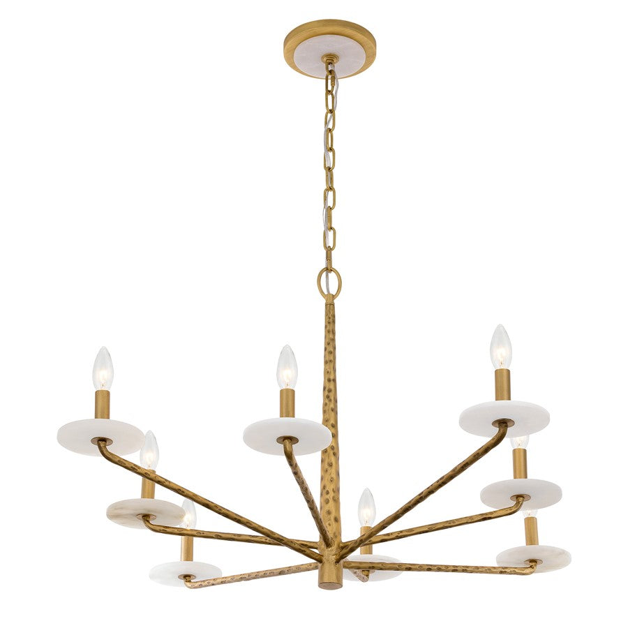 Savoy House Judi 8 Lt Chandelier, Distressed Gold
