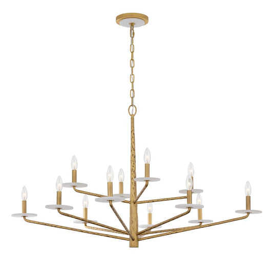 Savoy House Judi 12 Lt Chandelier, Distressed Gold
