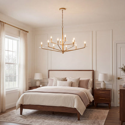 Savoy House Judi 12 Lt Chandelier, Distressed Gold