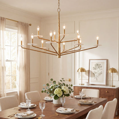Savoy House Judi 12 Lt Chandelier, Distressed Gold