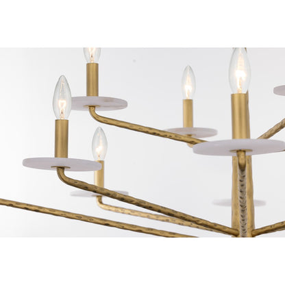 Savoy House Judi 12 Lt Chandelier, Distressed Gold