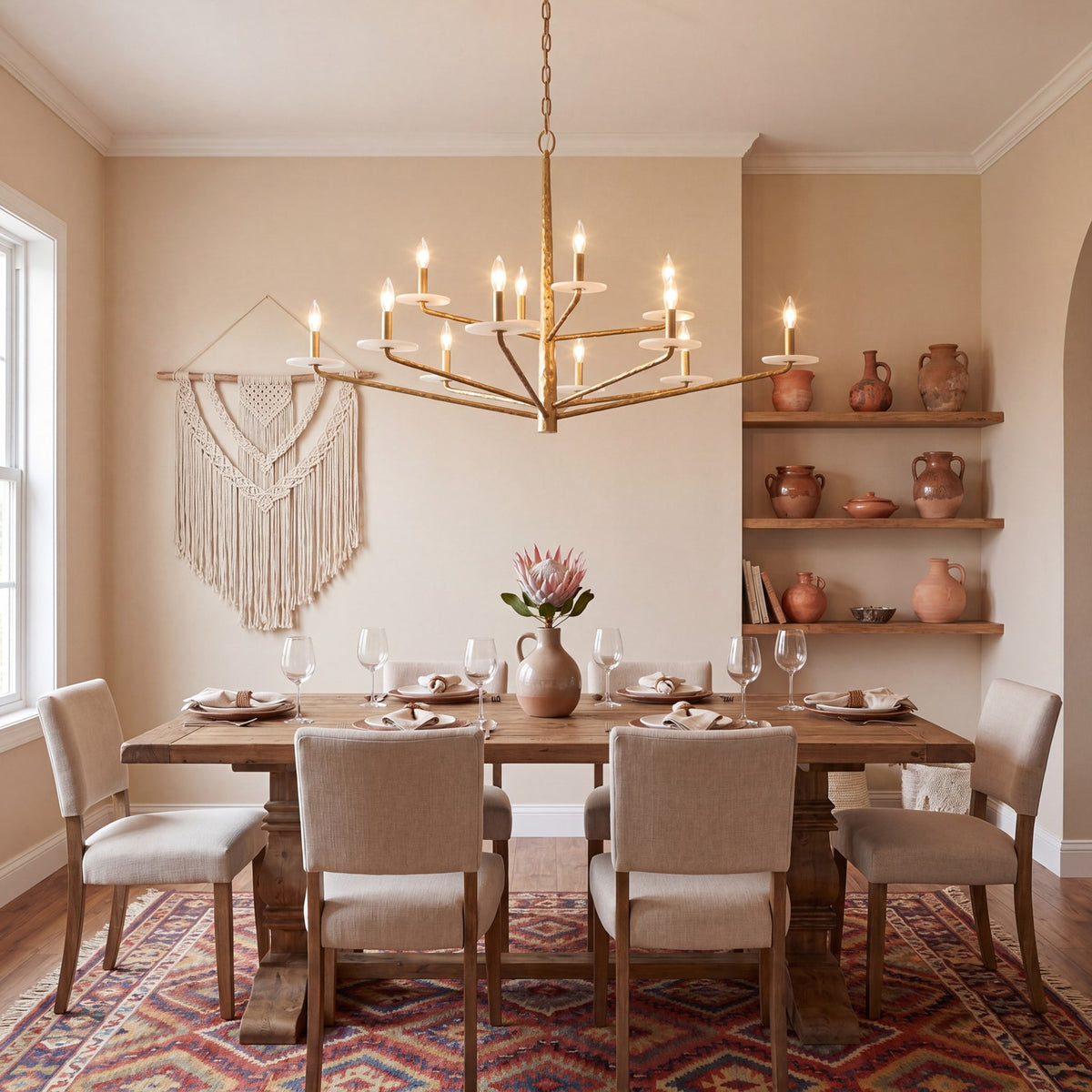 Savoy House Judi 12 Lt Chandelier, Distressed Gold