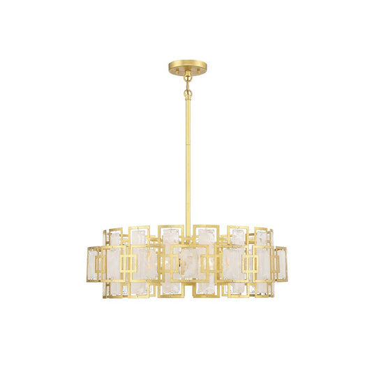 5 Light Chandelier, True Gold