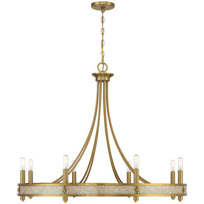 Savoy House Camden 8-Light Chandelier, Warm Brass - 1-2054-8-322