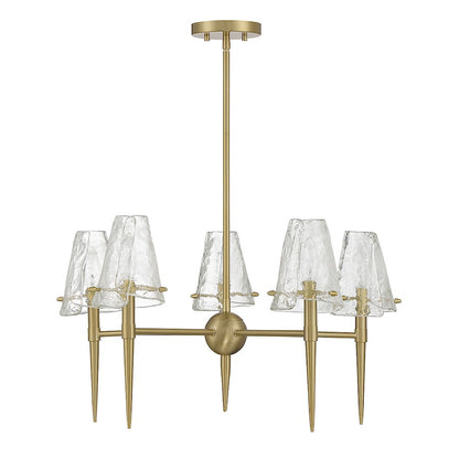 5-Light Chandelier, Warm Brass