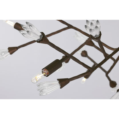 Savoy House Malinda 6 Light Chandelier, Bark