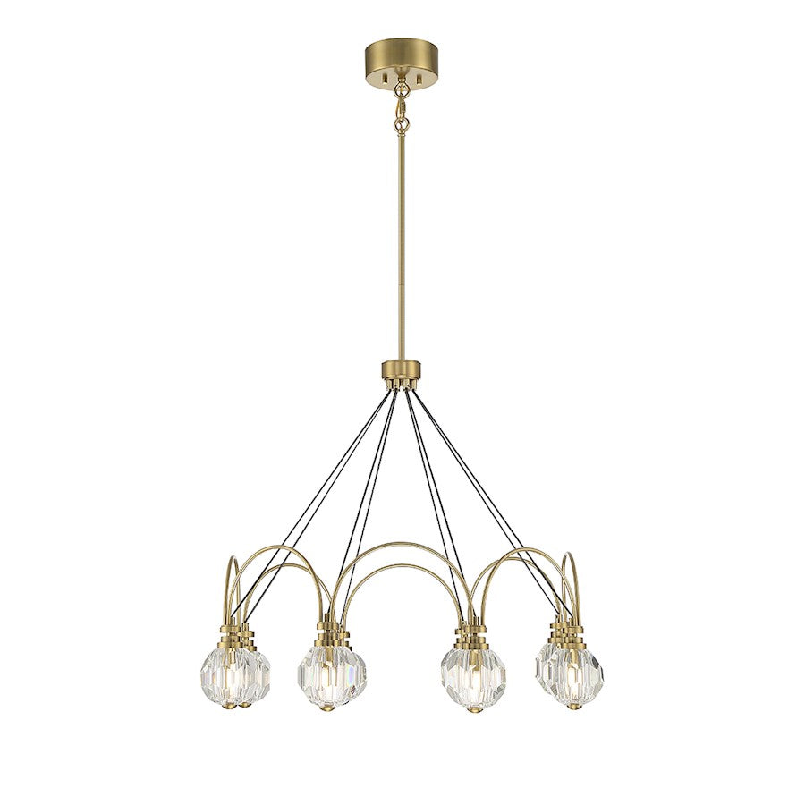 Savoy House Burnham 8-Light LED Chandelier, Warm Brass - 1-2200-8-322