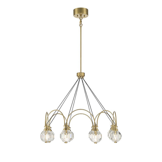 Savoy House Burnham 8-Light LED Chandelier, Warm Brass - 1-2200-8-322