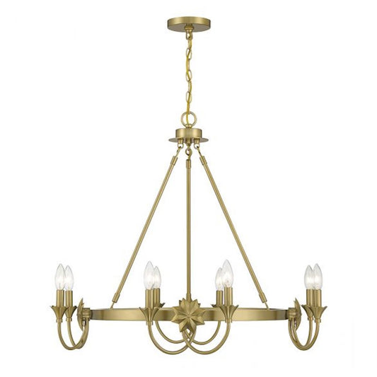 Savoy House Sullivan 8-Light Chandelier, Warm Brass - 1-2206-8-322