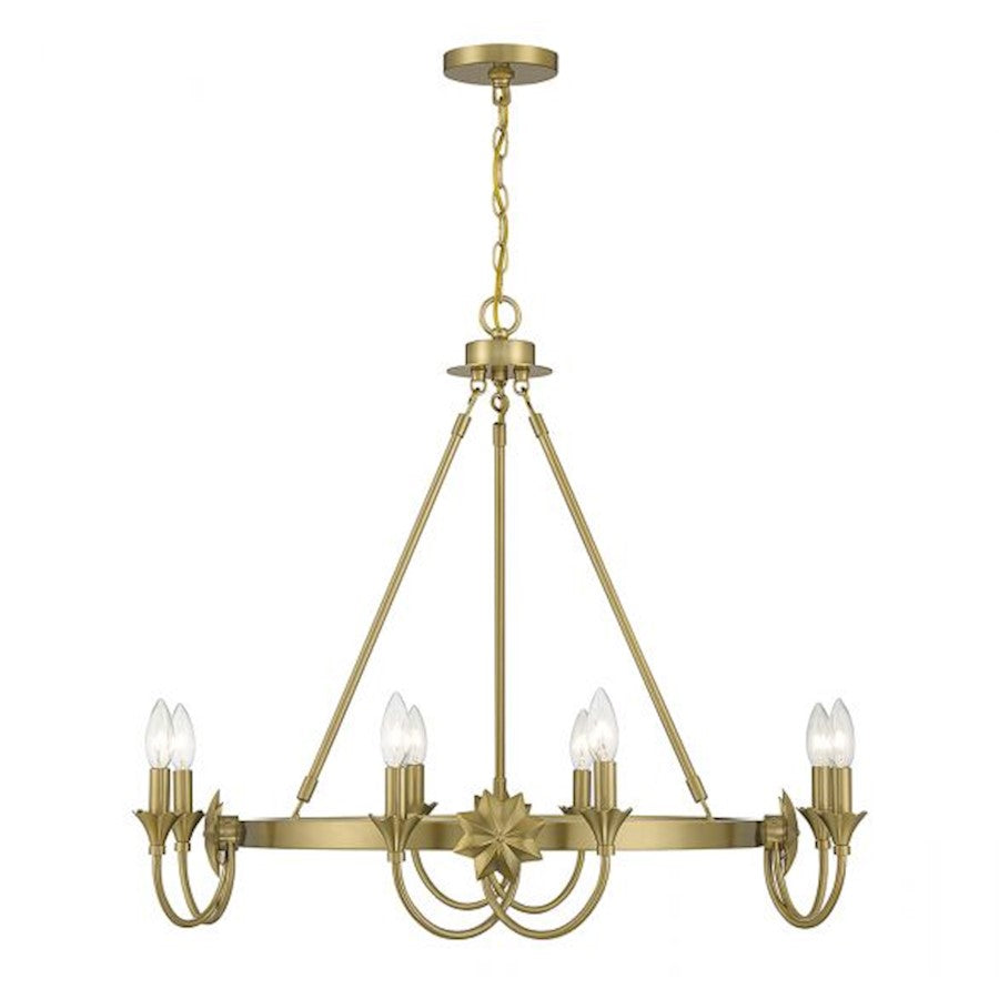 Sullivan Chandelier, Warm Brass