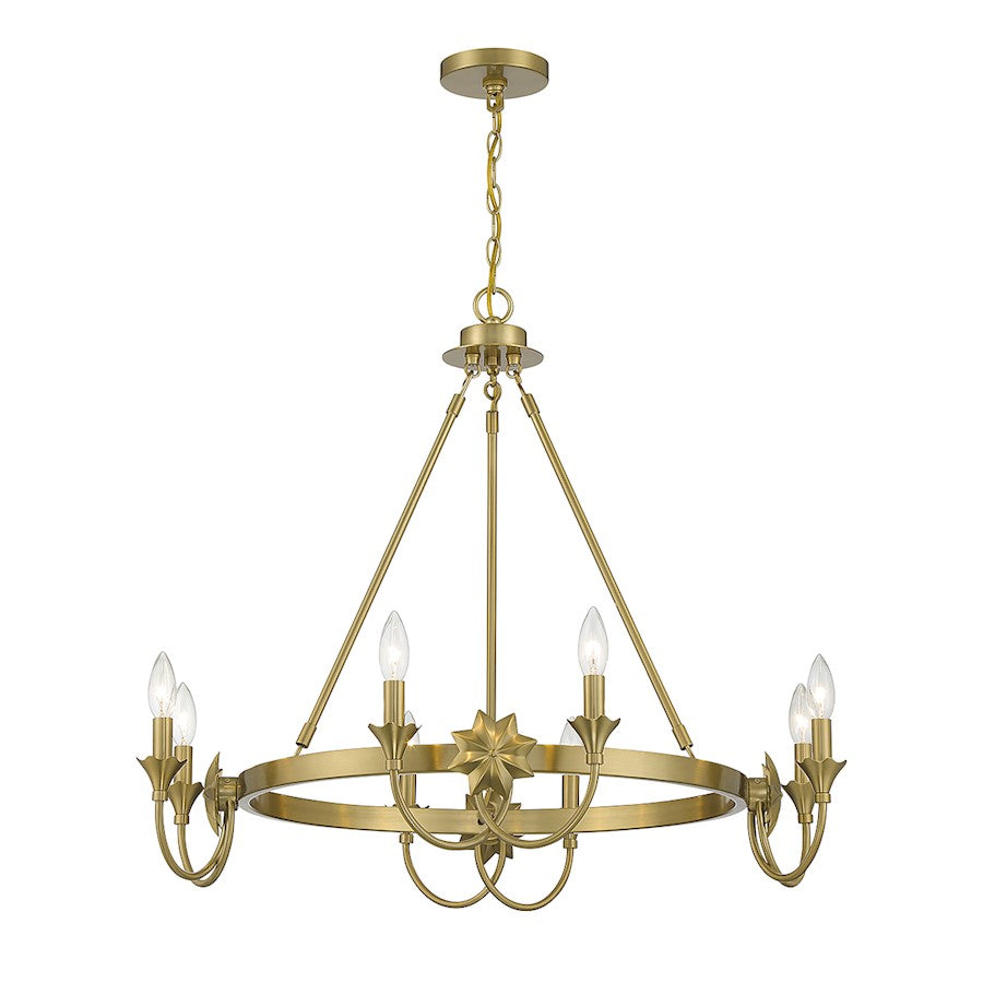 Sullivan Chandelier, Warm Brass