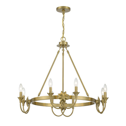 Sullivan Chandelier, Warm Brass