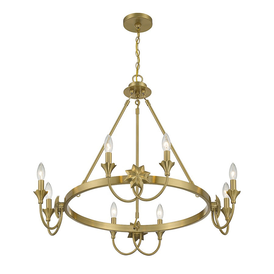 Sullivan Chandelier, Warm Brass