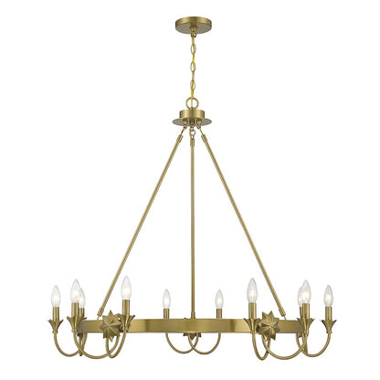 Sullivan Chandelier, Warm Brass