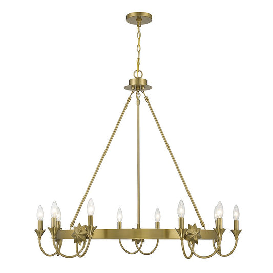 Sullivan Chandelier, Warm Brass