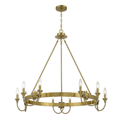 Sullivan Chandelier, Warm Brass