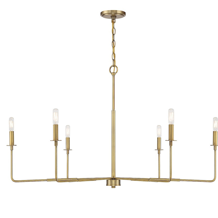 Savoy House Salerno 6-Light Chandelier, Warm Brass - 1-2221-6-322