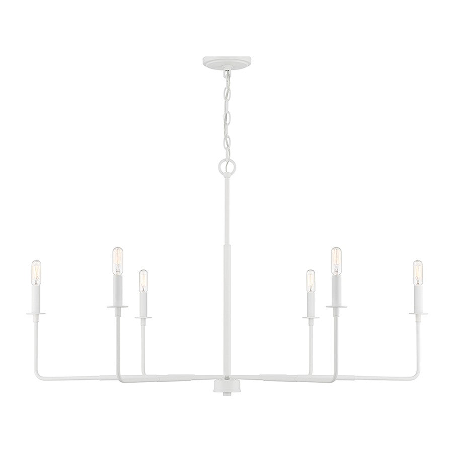 Savoy House Salerno 6-Light Chandelier, White Bisque - 1-2221-6-83