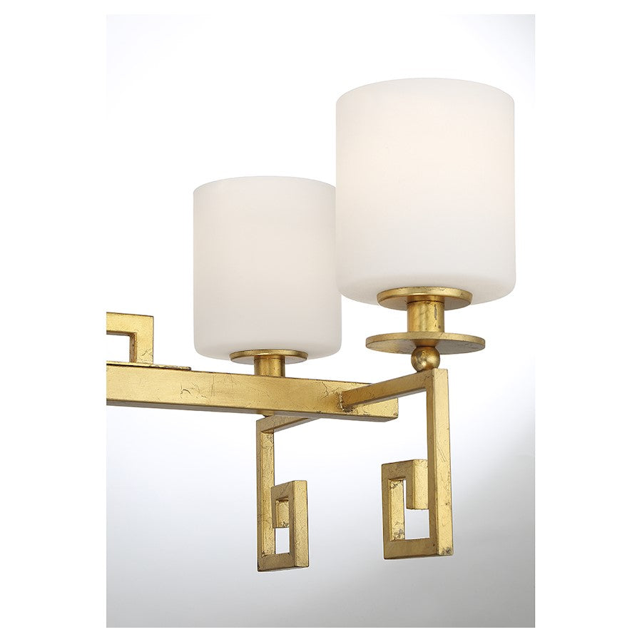 6 Light Chandelier, True Gold