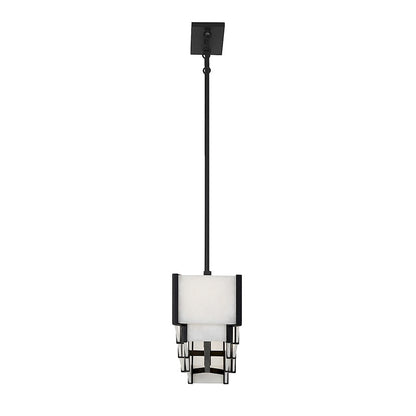 5-Light Linear Chandelier, Black Cashmere