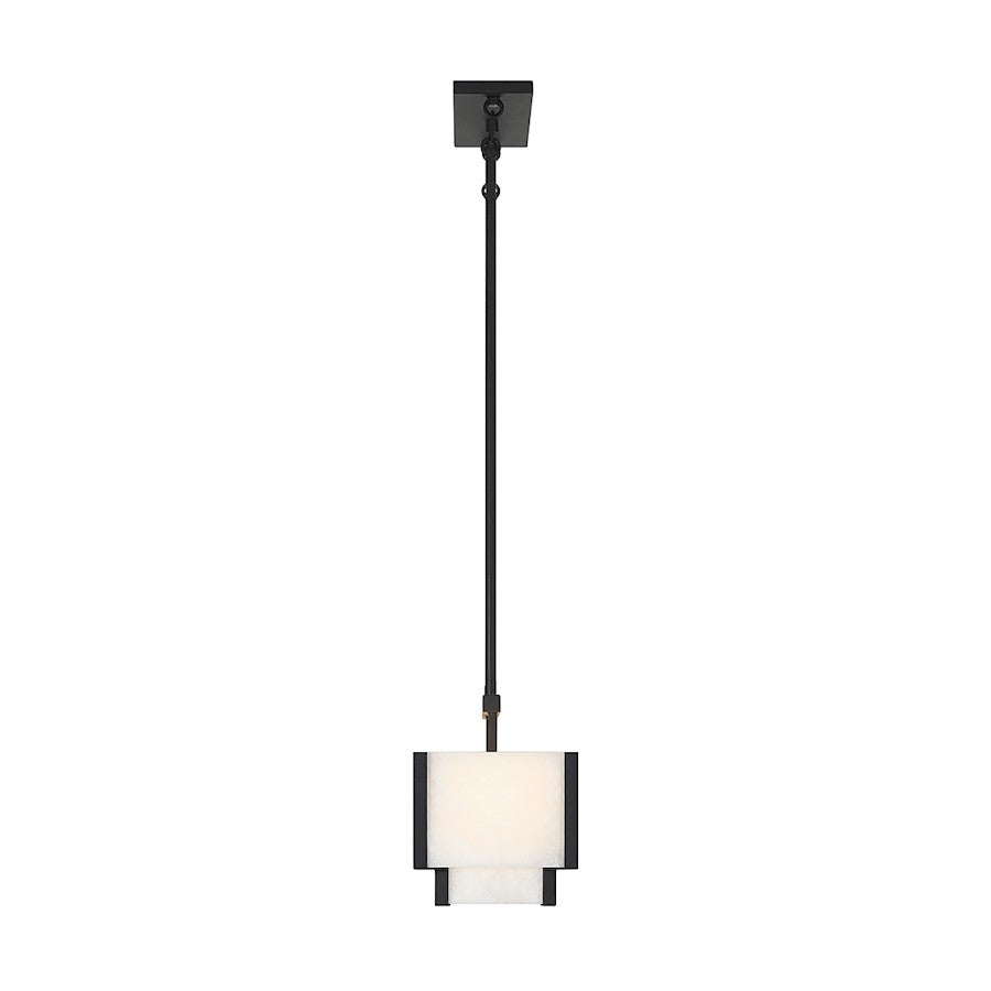 8-Light Linear Chandelier, Black Cashmere