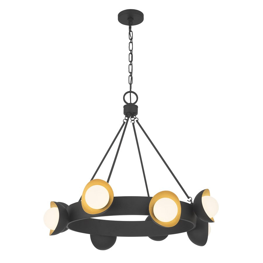 Savoy House Pierson 8Lt Chandelier, Black Cashmere/True Gold
