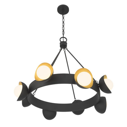 Savoy House Pierson 8Lt Chandelier, Black Cashmere/True Gold