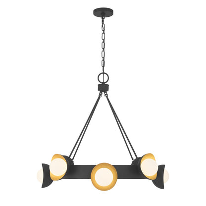 Savoy House Pierson 8Lt Chandelier, Black Cashmere/True Gold