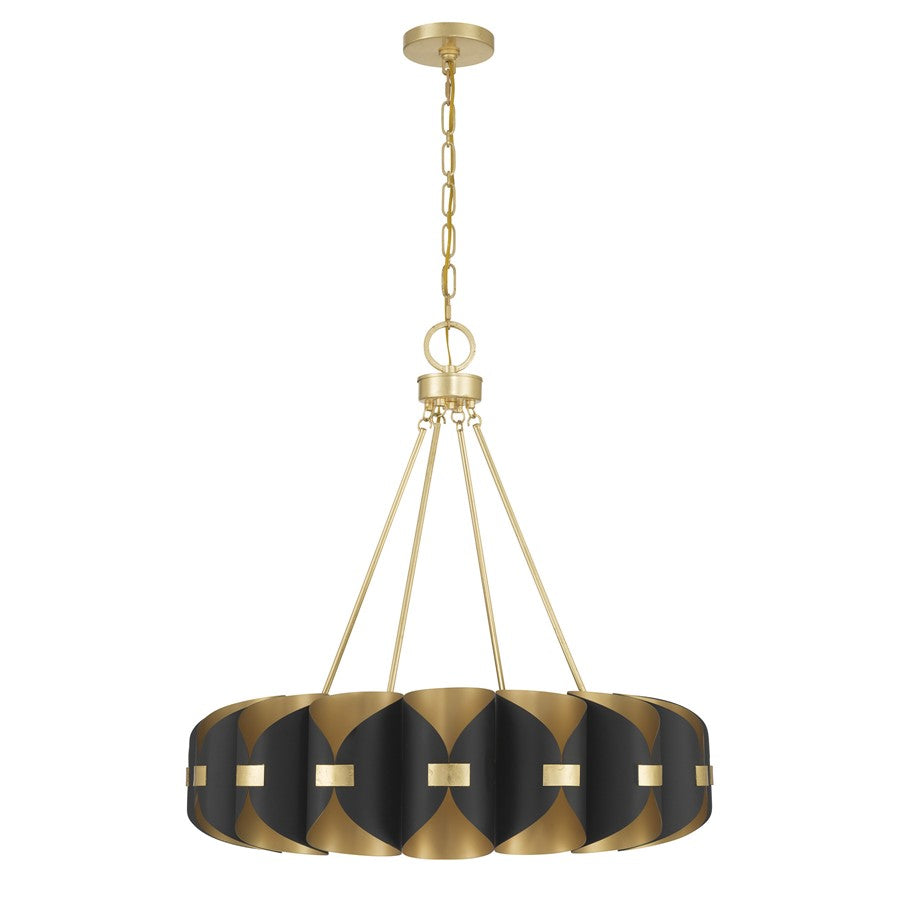 Savoy House Pelham 16Lt Chandelier, Black Cashmere/True Gold