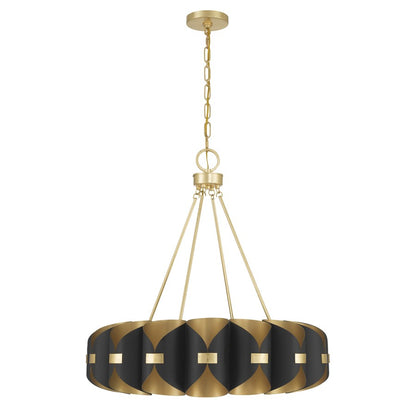 Savoy House Pelham 16Lt Chandelier, Black Cashmere/True Gold