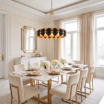 Savoy House Pelham 16Lt Chandelier, Black Cashmere/True Gold