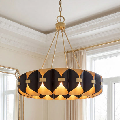 Savoy House Pelham 16Lt Chandelier, Black Cashmere/True Gold