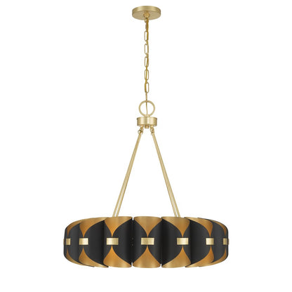 Savoy House Pelham 16Lt Chandelier, Black Cashmere/True Gold