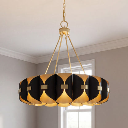 Savoy House Pelham 16Lt Chandelier, Black Cashmere/True Gold