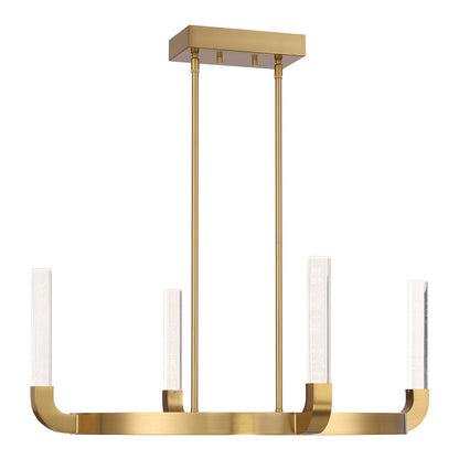 Savoy House Del Mar 4-Light LED Chandelier, Warm Brass - 1-2508-4-322