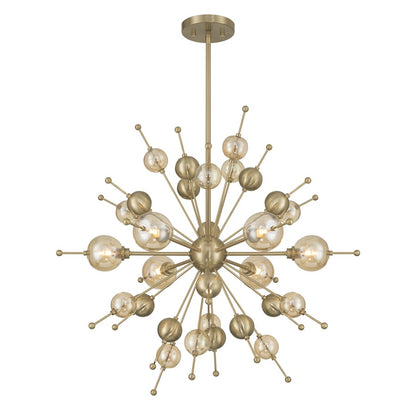 Savoy House Crescent 6 Lt 29" Chandelier, Noble Brass
