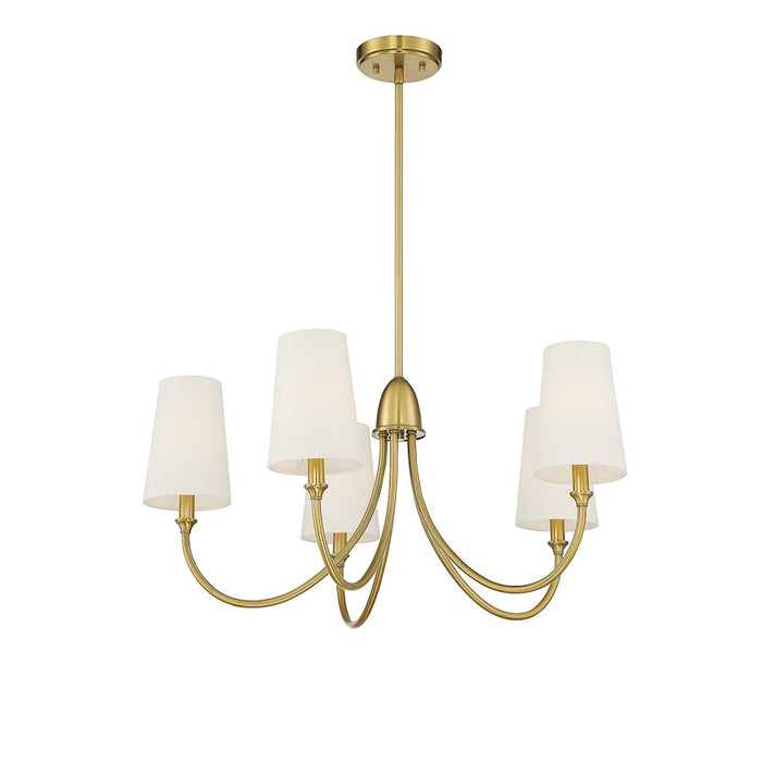 Savoy House Cameron 5-Light Chandelier, Warm Brass