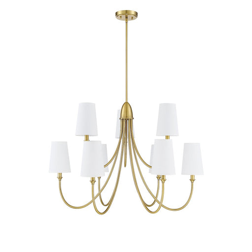 Savoy House Cameron 9-Light Chandelier, Warm Brass - 1-2541-9-322