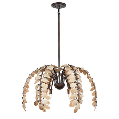 Savoy House Grecian 6Lt Chandelier, Champagne Mist/Coconut Shell - 1-2579-6-26