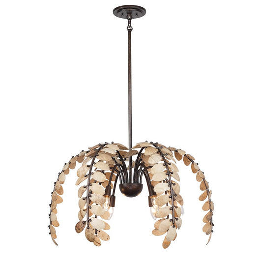 6 Light Chandelier, Champagne Mist