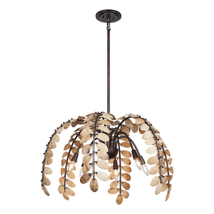 6 Light Chandelier, Champagne Mist
