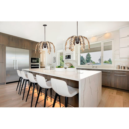 6 Light Chandelier, Champagne Mist