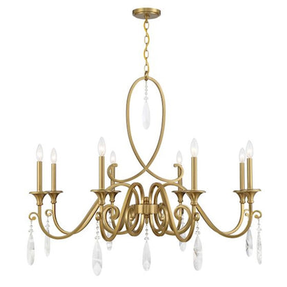 Savoy House Fairchild 8-Light Chandelier, Warm Brass - 1-2702-8-322
