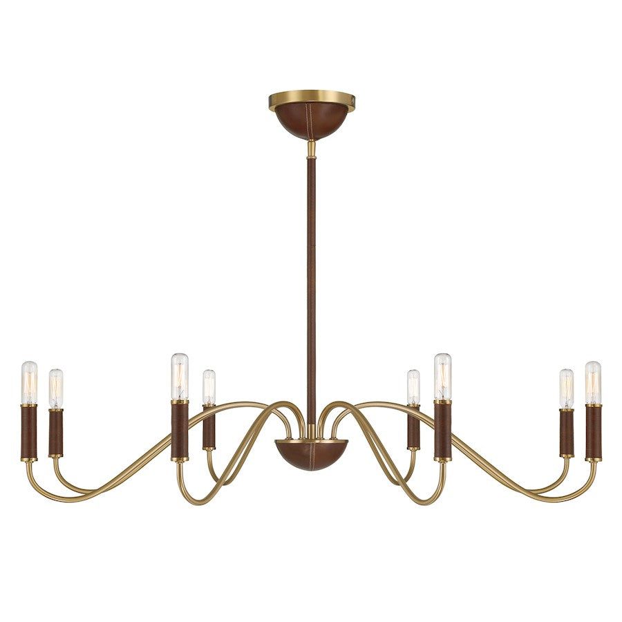 Savoy House Abeline 8 Light Chandelier, Warm Brass - 1-2748-8-322
