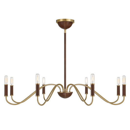 Savoy House Abeline 8 Light Chandelier, Warm Brass