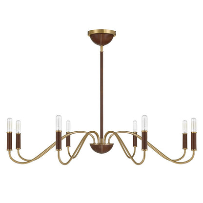 Savoy House Abeline 8 Light Chandelier, Warm Brass