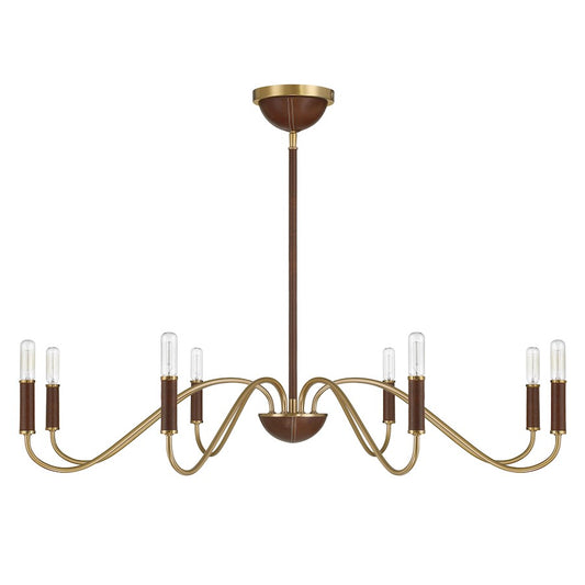 Savoy House Abeline 8 Light Chandelier, Warm Brass