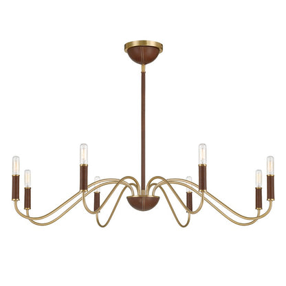 Savoy House Abeline 8 Light Chandelier, Warm Brass