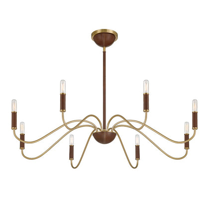Savoy House Abeline 8 Light Chandelier, Warm Brass